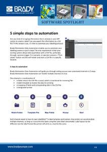 Spotlight 5 simple steps to automation - English